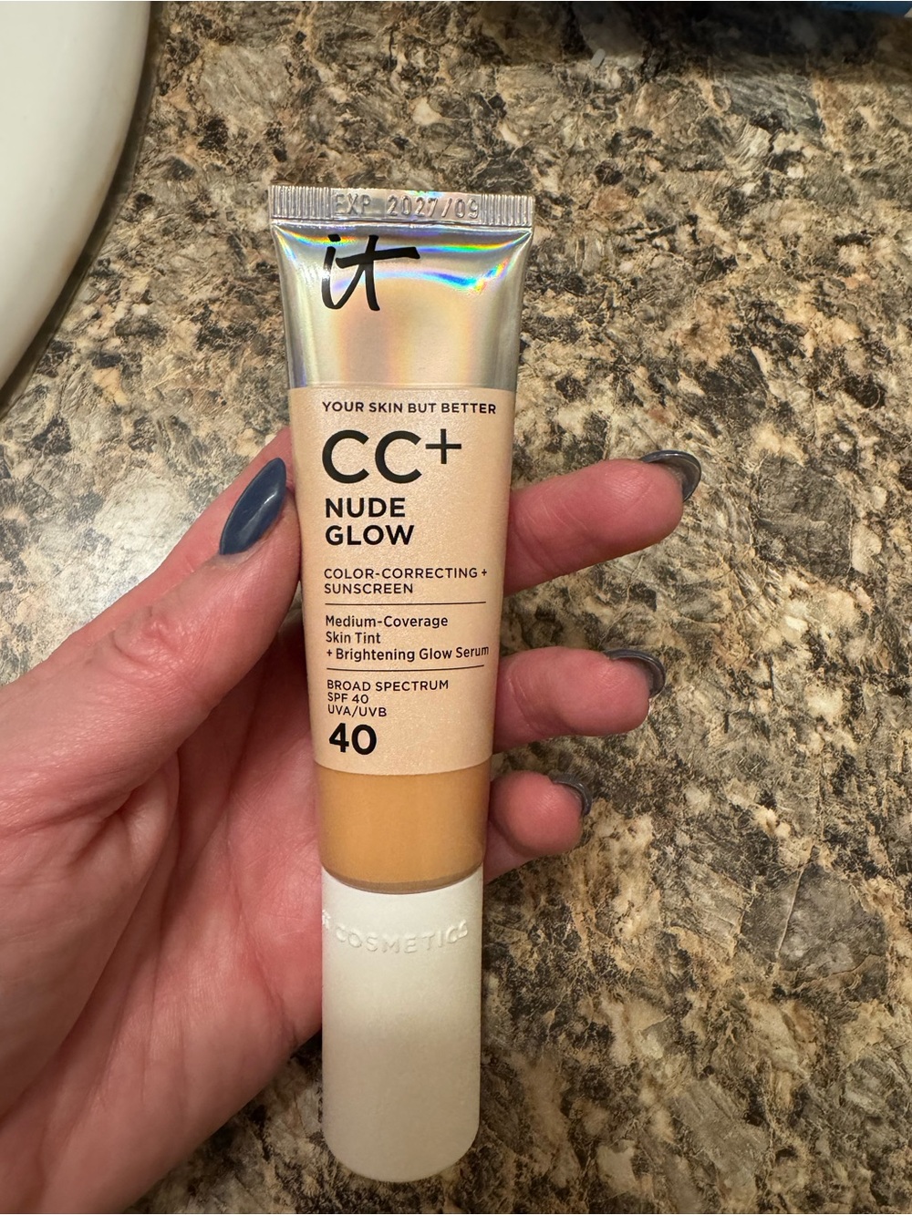 it cosmetics CC+ Nude Glow Skin Tint SPF 40 in Warm Nude